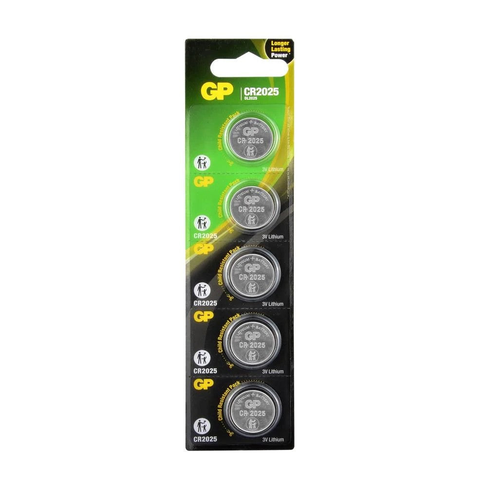 GP CR2025 - 3V Lithium - Lityum Düğme Pil - 5li Blister