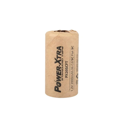Power-Xtra PX20SCFT - 1.2V 2000 Mah - SC - Ni-Cd Şarjlı Pil - Başsız - 3C
