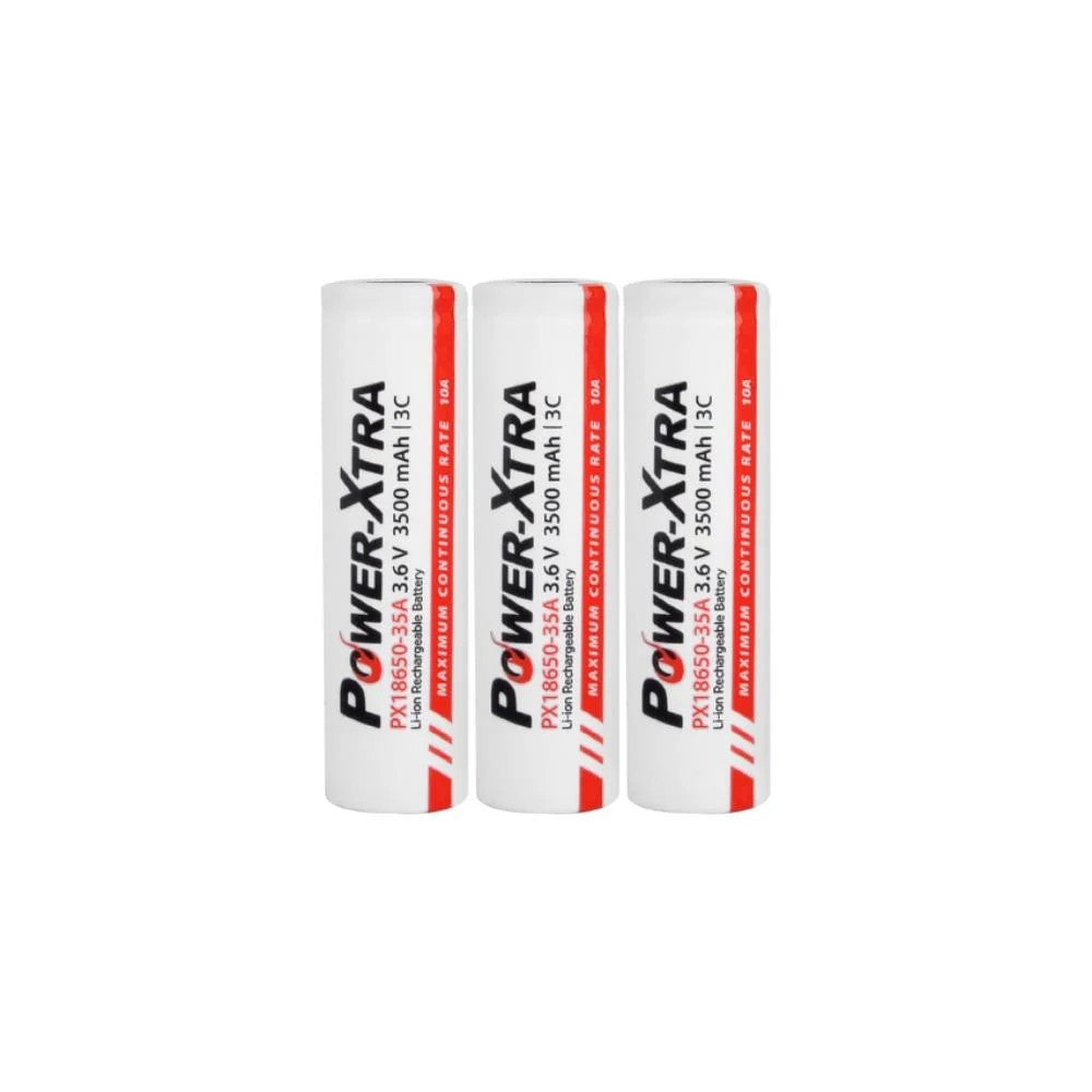 Power-Xtra PX18650-35A - 3.7V 3500 Mah Li-ion Şarjlı Pil - 3C - 10A 3 Lü Paket