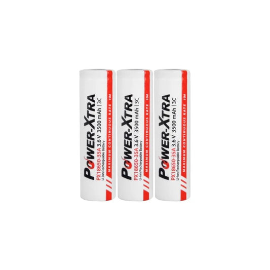 Power-Xtra PX18650-35A - 3.7V 3500 Mah Li-ion Şarjlı Pil - 3C - 10A 3 Lü Paket