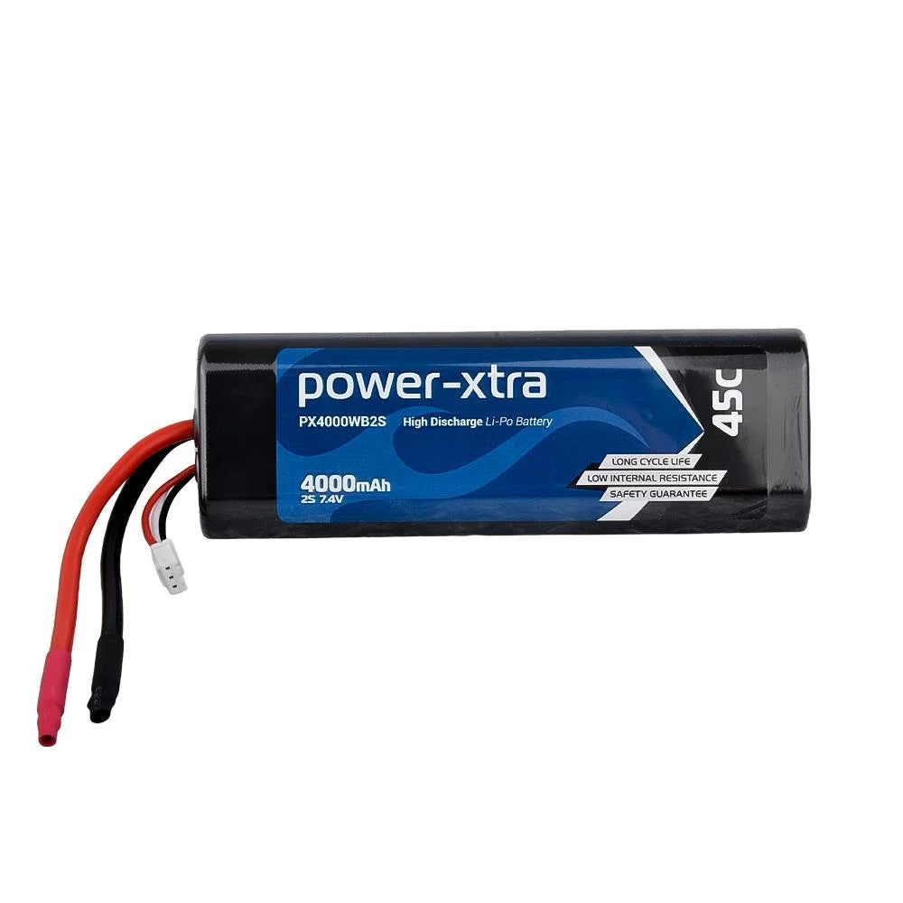 Power-Xtra PX4000WB2S - 2S1P - 7.4V 4000 mAh Li-Polymer Pil -45C