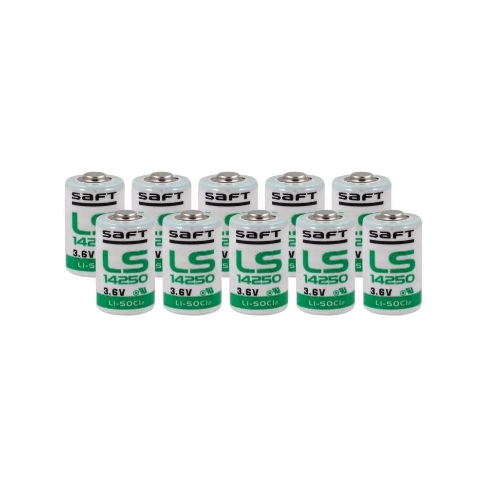 Saft LS14250 - 1/2 AA 3.6V Li-SOCI2 Lithium Pil 10 Lu Paket