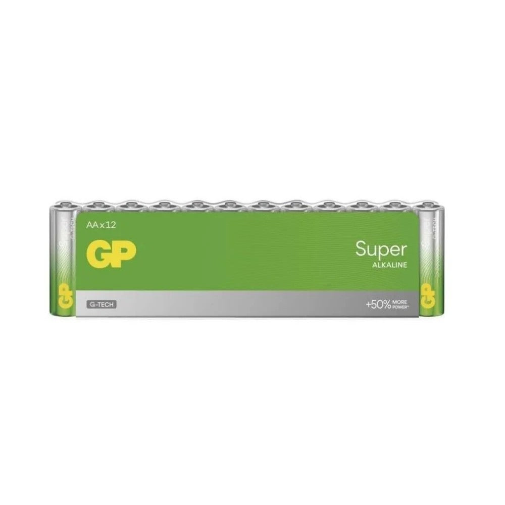 GP Super Alkaline - LR06 - AA Size - Kalem Boy Alkaline Pil - 12li Paket
