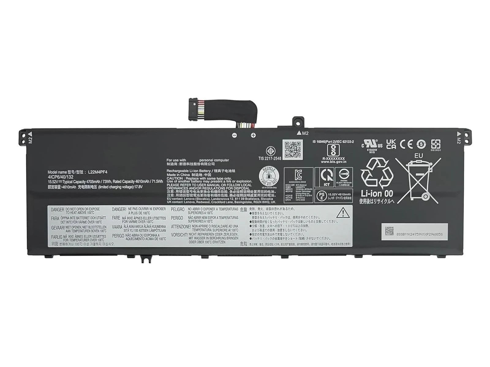 RETRO Lenovo L22M4PF4 Notebook Bataryası