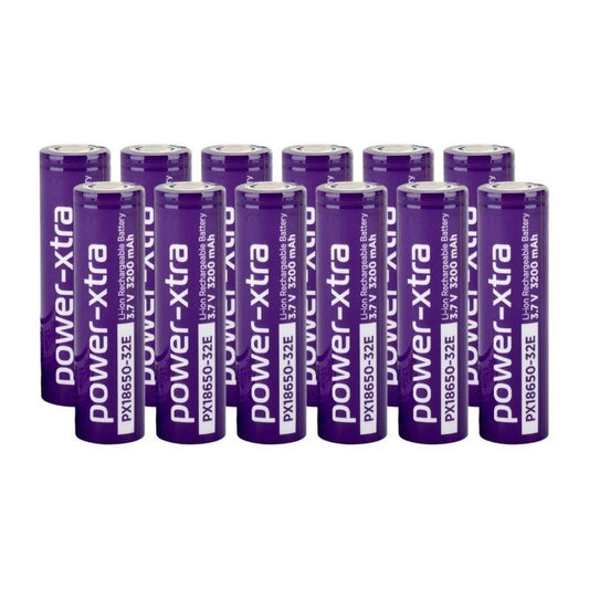 Power-Xtra PX18650-32E - 3.7V 3200 Mah Li-ion Şarjlı Pil - 3C 12'Li Paket