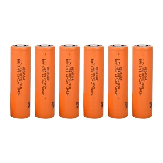 Highstar - ISR18650-2000 - 3.7V 2000 mAh Li-ion Şarjlı Pil - 30A 6 Lı Paket