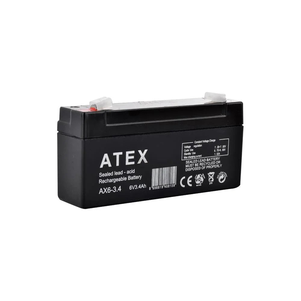 Atex 6V 3.4 Ah Bakımsız Kuru Akü