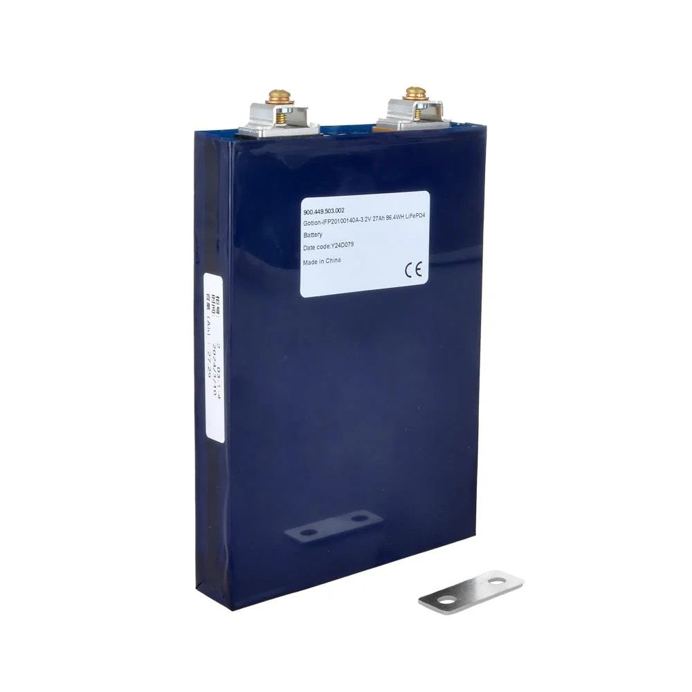 Gotion IFP20100140A - 3.2V 27 Ah - LiFePo4 Pil - 4C - 108A - with screws and busbar