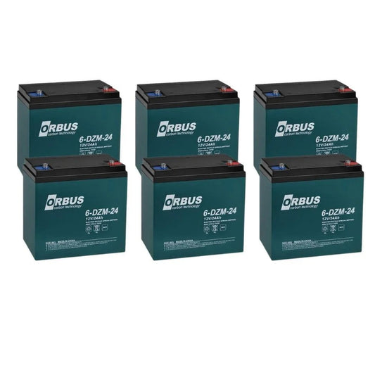 Orbus  6-DZM-24 12V 24 Ah Elektrikli Bisiklet Aküsü 6 lı Paket