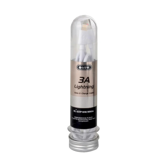 S-link SL-STP18W 3A Lightning Beyaz Data+Şarj Kablosu