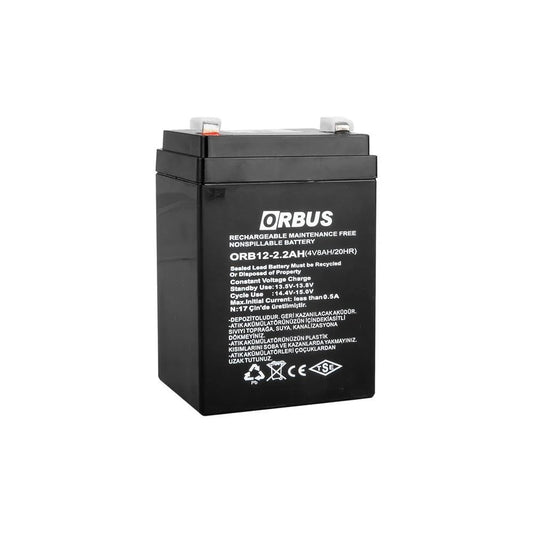 Orbus 12V 2.2  Ah Bakımsız Kuru Akü Dikey