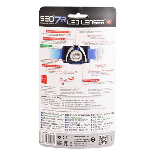Ledlenser SEO7R 6107-R Mavi Kafa Feneri