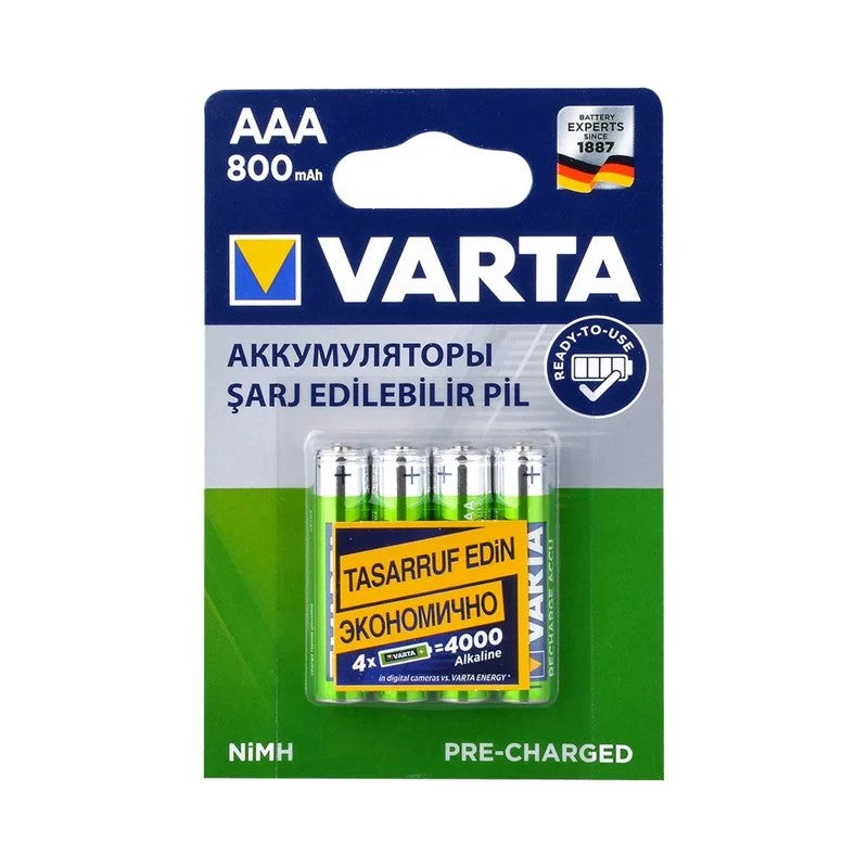Varta 56703101414 Ready2Use AAA 800 mAh İnce Kalem Pil 4lü