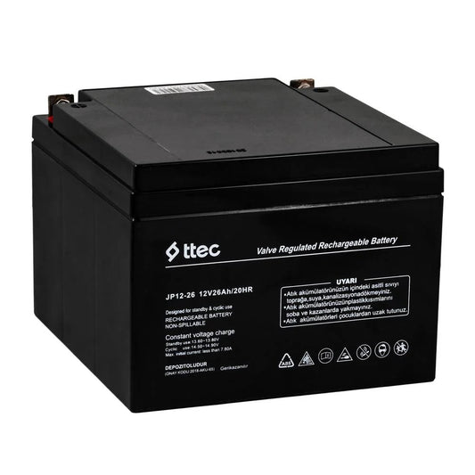 Ttec 12V 26 Ah BASE  Bakımsız Kuru Akü