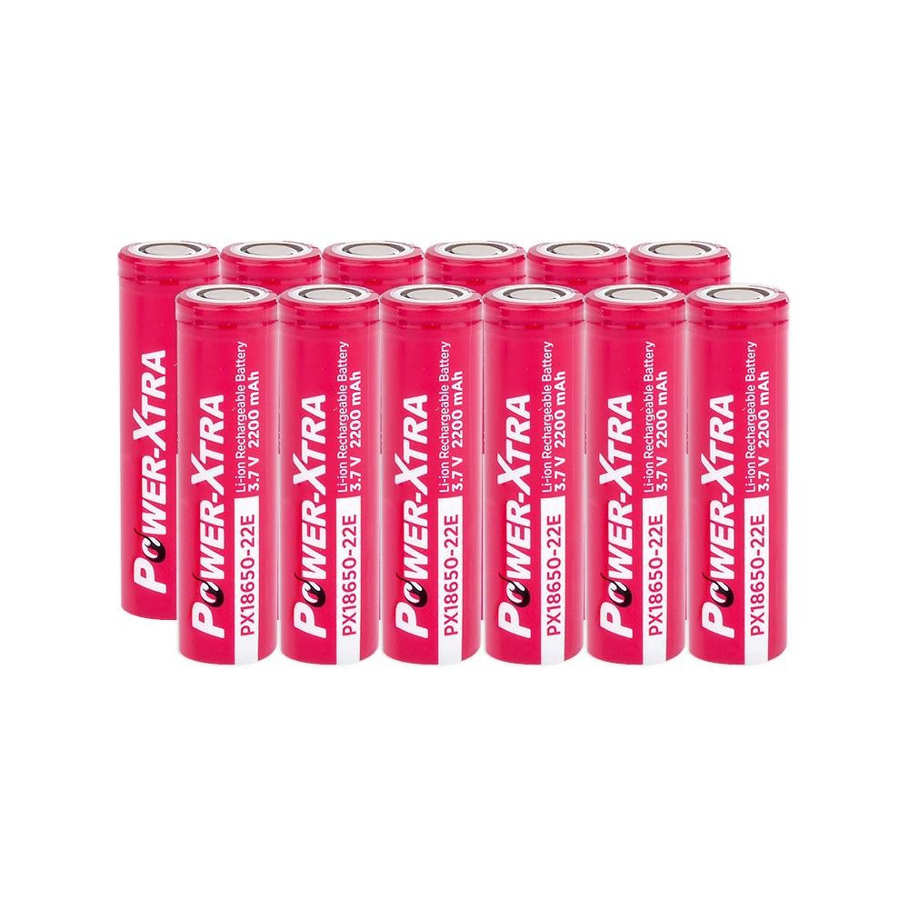 Power-Xtra PX18650-22E - 3.7V 2200 Mah Li-ion Şarjlı Pil - 5C 12 Li Paket