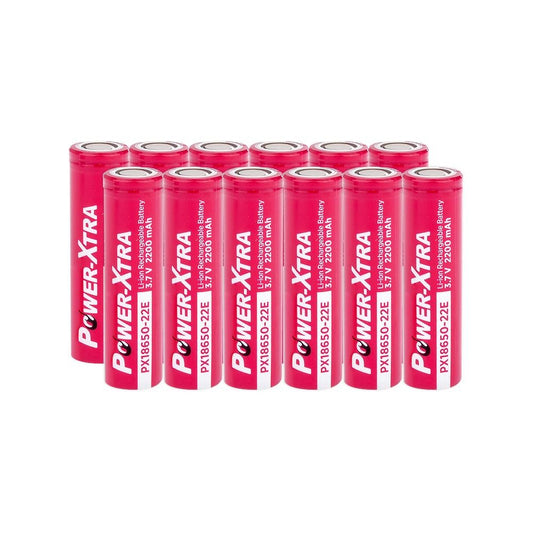 Power-Xtra PX18650-22E - 3.7V 2200 Mah Li-ion Şarjlı Pil - 5C 12 Li Paket