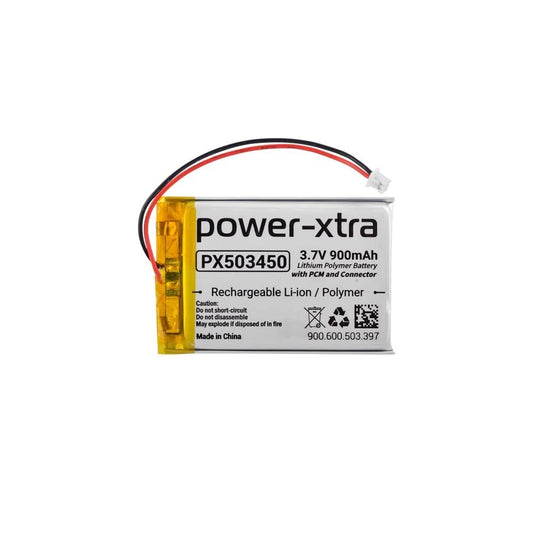 Power-Xtra PX503450 - 3.7V 900 mAh Li-Polymer Pil - Özel - Devreli-Soketli - V2