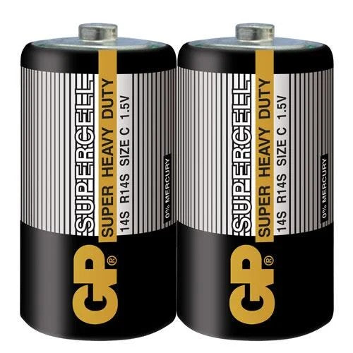GP Supercell - R14S - C Size - Orta Boy Manganez Pil - 2li Shrink