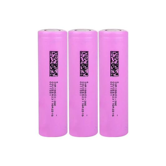 DMEGC INR18650-26E - 3.7V 2600 Mah Li-ion Şarjlı Pil - 7.5A 3 Lü Paket