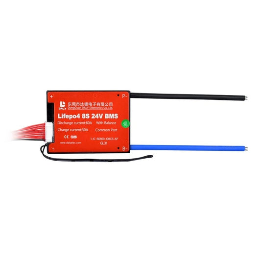 Daly - 8S - 25.6V 60A - LiFePO4 - Hardware BMS - Balans - Common Port