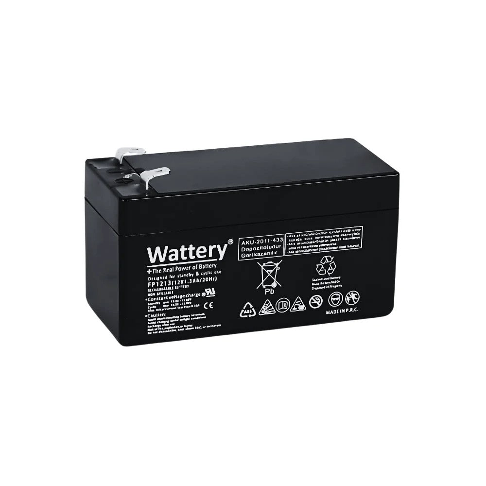 Wattery NP12-1.3 12V 1.3Ah Bakımsız Kuru Akü